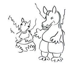 Leo Drachenkind und Papa Rachmin